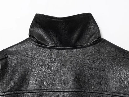 MUJER Schwarze Bomberjacken für Damen, Büro, Kunstleder, Damenjacke, Druckknopf, Wintermäntel für Damen, Mantel, Oberbekleidung