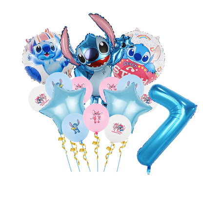 Disney Stitch Luftballons Partyzubehör Kinder Cartoon Lilo Stitch Thema Winkelballon Alles Gute zum Geburtstag Dekoration für Babyparty