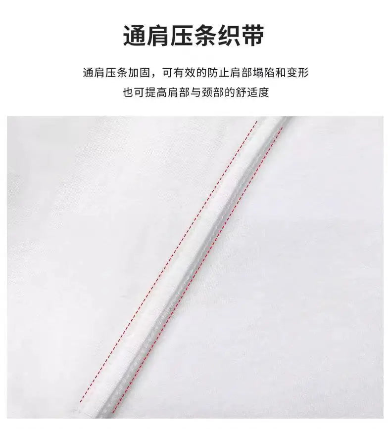 300gsm Heavy Weight Cotton T-shirt Long-sleeved T-shirt for Men Women Pure White Men's Blank Shirt Wholesale.