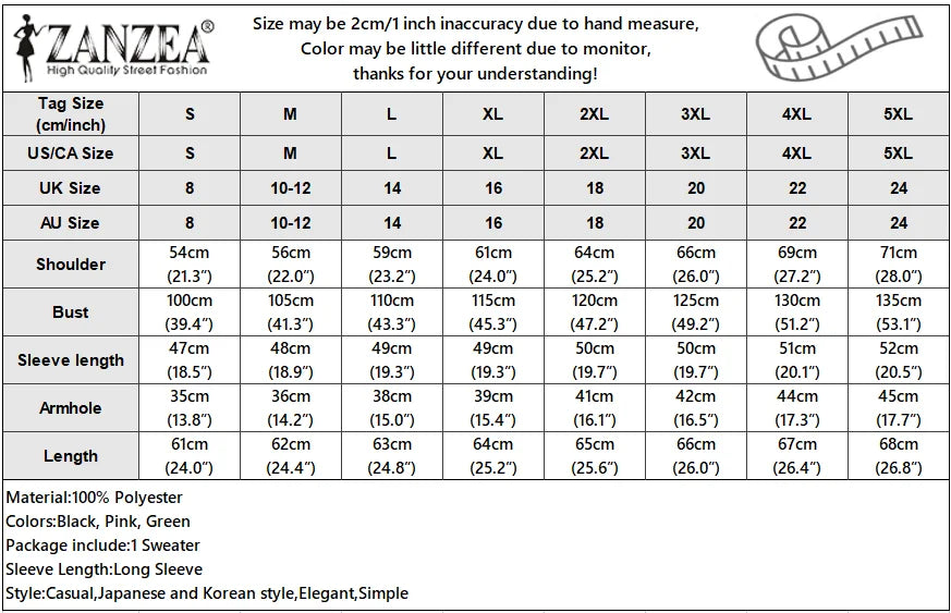 ZANZEA 2025 Autumn Patchwork Sweaters Women Pullovers Kintted Jumper Stylish Long Sleeve Winter Sweater O Neck Jumper Streetwear.