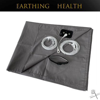 Conductive Silver Fiber Earthing Bedsheet Grounded Anti-static Health Protection Bed Sheet Antibacterial for Better Sleeping.