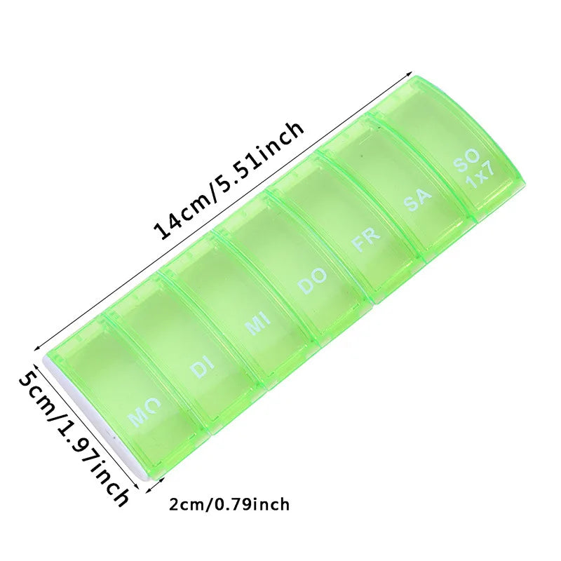 Weekly 6/7/8/10/21 Grids Pill Box Medicine Organizer Black Plastic Storage Box Container Portable Pill Case