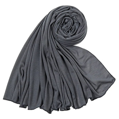 Hot Muslim Fashion Woman Soft Hijabs Scarf Shawl Plain Cotton Jersey Scarves Turban Women Long Shawls Head Wrap Headband Abaya