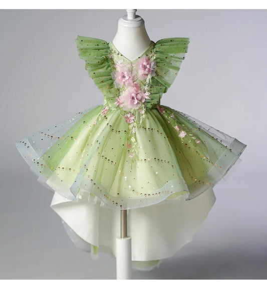 Kind Mädchen Urlaub Kleidung Party kleid für Mädchen Kinder Sommerkleider mit Blumen Kleid