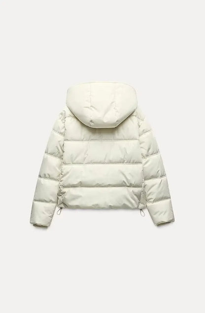 Herbst und Winter Neuheiten Damen Casual Einfache Baumwolle Langarm Dicke Warme Kapuzenjacke.