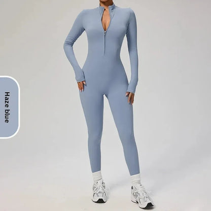 Tianyi High-Intensity Fitness Long-Sleeve Yoga Bodysuit Sensation Tight-Fitting Sportswear for Women Made in China