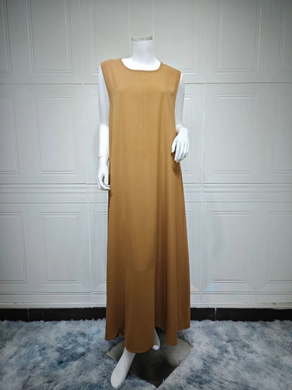 Khaki Sequined Dubai A Line Evening Dress Muslim Long Sleeves Two Pieces Women Wear Fast Shipping Dancing Party Prom Gown.
