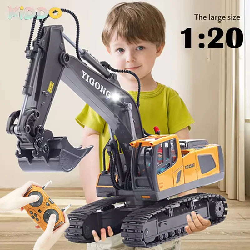RC Excavator 1:20 Remote Control Truck 2.4G RC Crawler Engineering Vehicle Truck Radio Control Children's Day Christmas Gifts.