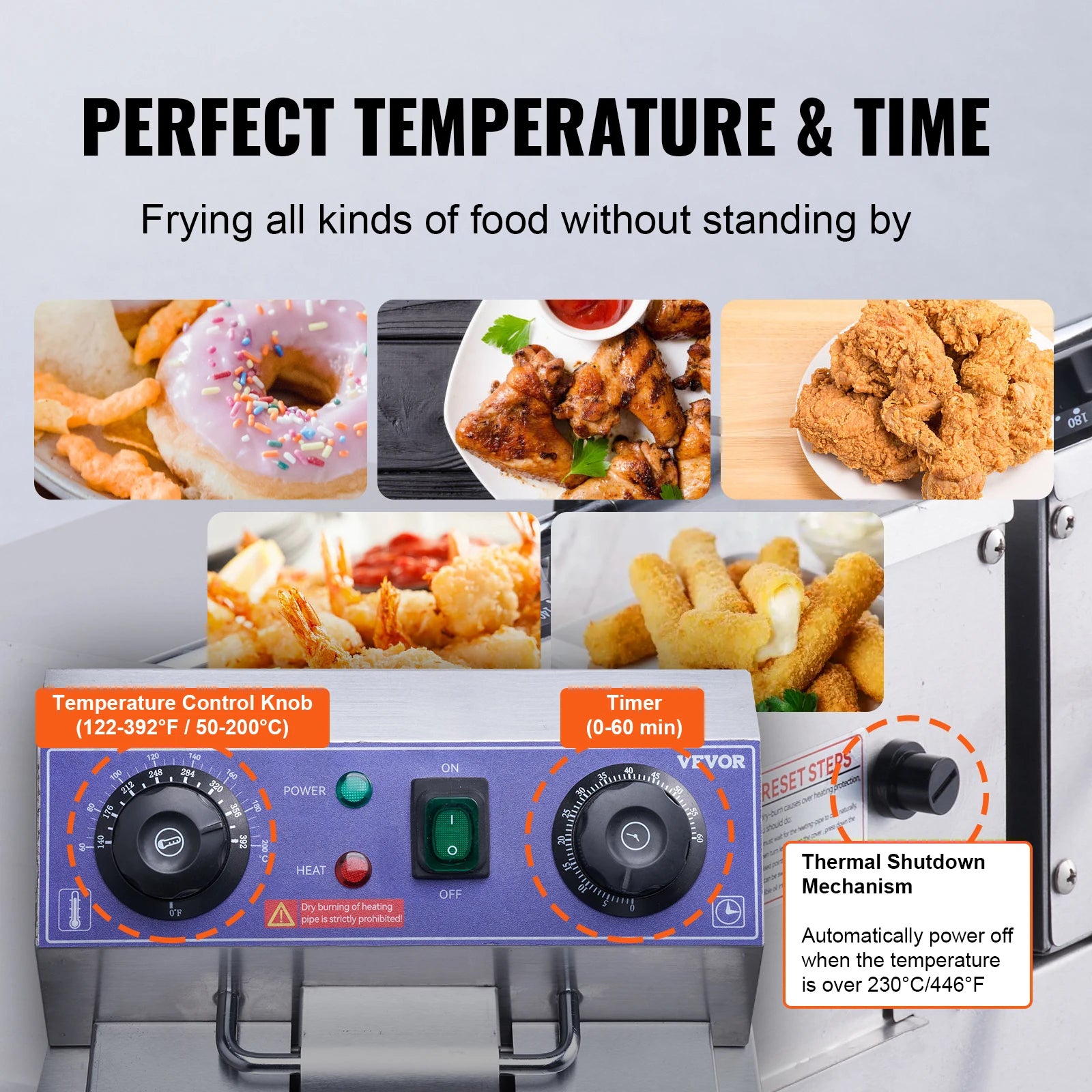 SucceBuy Commercial Electric Deep Fryer w/Dual Tanks 12L 3000W  Stainless Steel Countertop Fryer for Fried Chicken French Fries.
