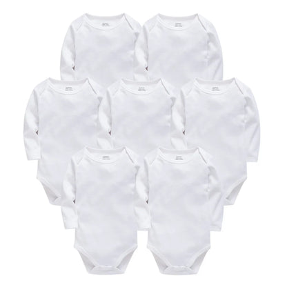 Solide weiße Babykleidung Langarm Baumwolle Baby Mädchen Jungen Body Neugeborenen Körper Bebe 0-24 Monate Säuglingsoverall.
