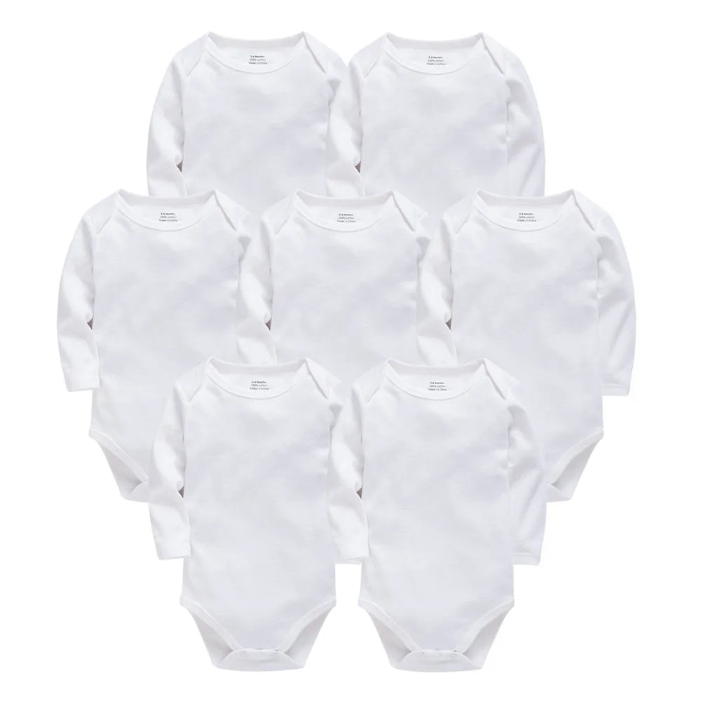 Kavkas 3 Stück 5 Stück 7-teiliger Baby-Body für Jungen, 0–24 Monate, 100 % Baumwolle, volle Ärmel, Herbst-Kleidung für Neugeborene.