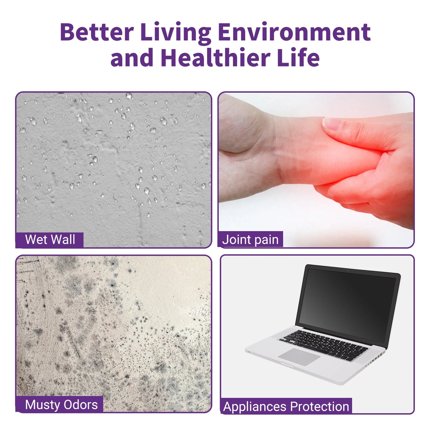 LOEFME 1000ml Portable Dehumidifier for Home Bedroom Office Kitchen Portable Dehumidifier Silent Auto Shut Off 7 Colorful LED.