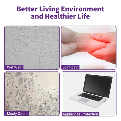 LOEFME 1000ml Portable Dehumidifier for Home Bedroom Office Kitchen Portable Dehumidifier Silent Auto Shut Off 7 Colorful LED.