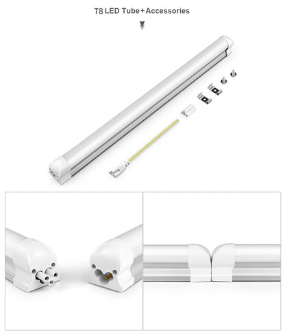 1-2PCS 25W T8 Led Tube Light,High Efficiency Saves 50% Energy Replacement for Fluorescent Tubes,Workshop Warehouse Lighting.