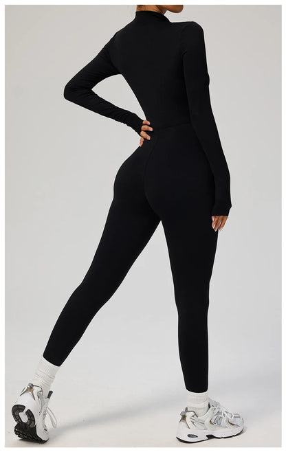 Tianyi High-Intensity Fitness Long-Sleeve Yoga Bodysuit Sensation Tight-Fitting Sportswear for Women Made in China
