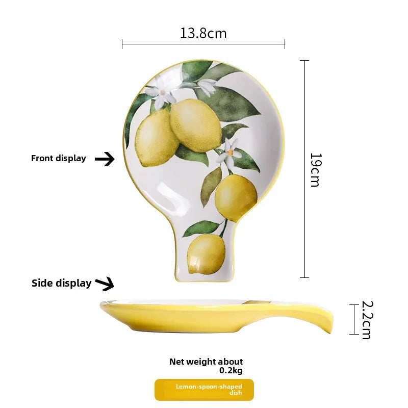 Creative Lemon Plate Ceramic Fruit Dish Ins Style Home Dining Thai Restaurant Tableware