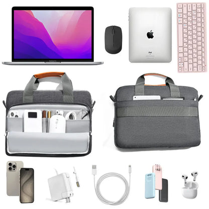 Laptop Computer Shoulder Bag Handbag Waterproof Briefcase Man Women 13 14 15.6 16 17 inch Bags for Macbook Air Samsung Accessory.