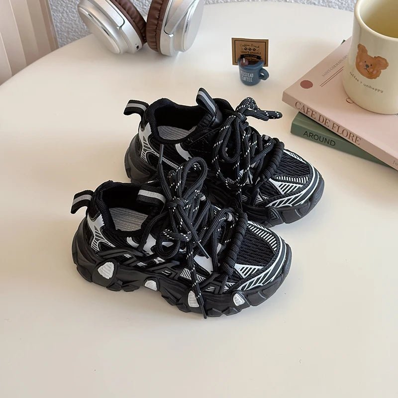 Kids Sneakers for Girls 2025 New Toddlers Causal Shoes Spring Autumn Chunky Versatile Children School Basketball Shoes Non-slip.