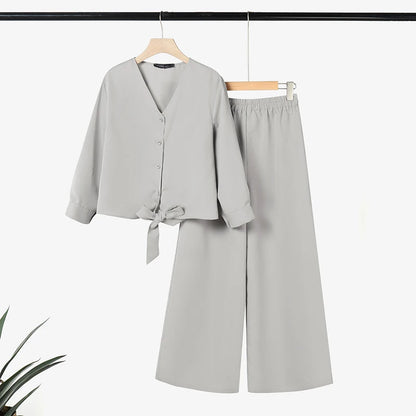 2025 ZANZEA Autumn Outfits 2PCS Women Work Matching Sets Fashion Spring Long Sleeve Blouse Pant Sets Casual Solid OL Tracksuits