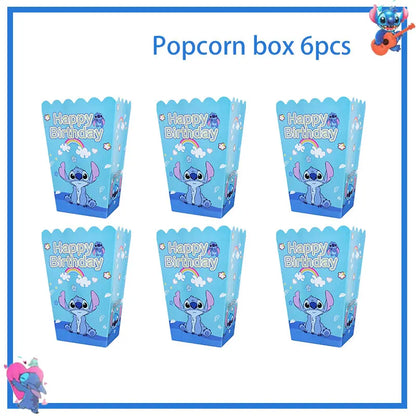 Disney Stich Geburtstag Party Dekorationen Blau Thema Geschirr Tischdecke Banner Hängende Spirale Für Kinder Event Liefert.