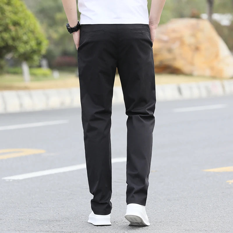 Men's High-Quality Chinos -Cotton Casual Trousers - Breathable Straight Pants (Sizes w28-w40).