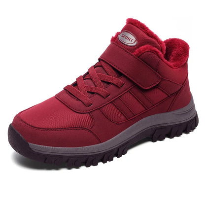 Ladies Snow Boots Warm Winter New Plush Thick Sole Casual Non-slip Comfort Shock-absorbing Unisex Outdoor Flat Walking Shoes.