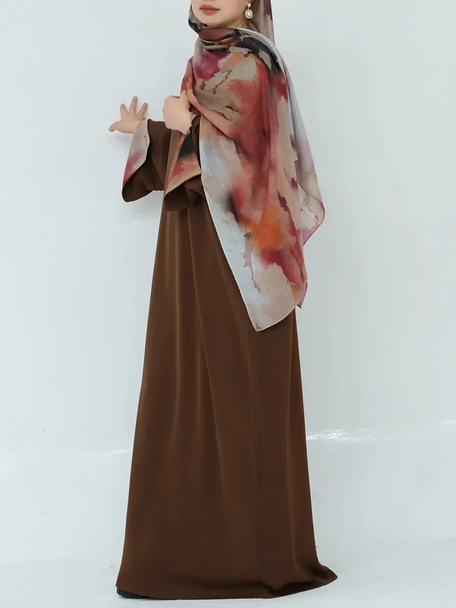 Muslim Türkiye Dubai Abayas For Women Loose Long Dress Kfatan Modest Ramadan Robe Femme Islamic Clothing Holiday Maxi Dresses.