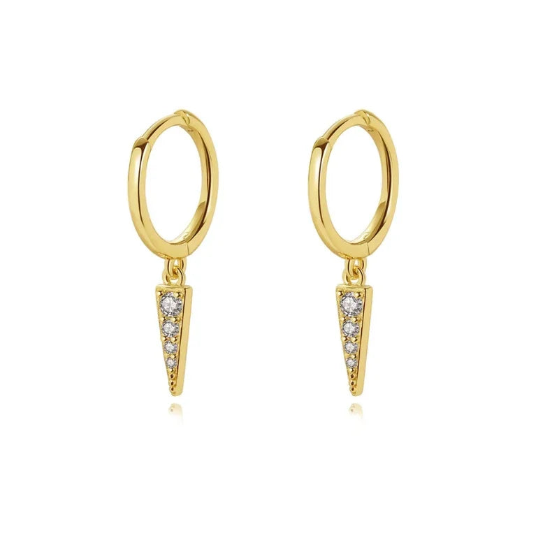 Silver Gold Color Hoop Earring Trendy Punk Hip Hop Rivet Ear Rings for Women Gothic Party Jewelry Pendientes Orecchini 2025