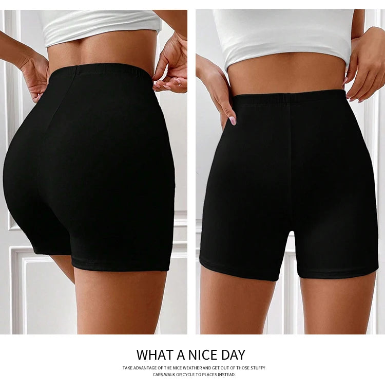 Solid Color Women Tight Pants Breathable Comfortable Versatile Elastic Pants Fashion Cool Summer Shorts Casual Sport Pants.