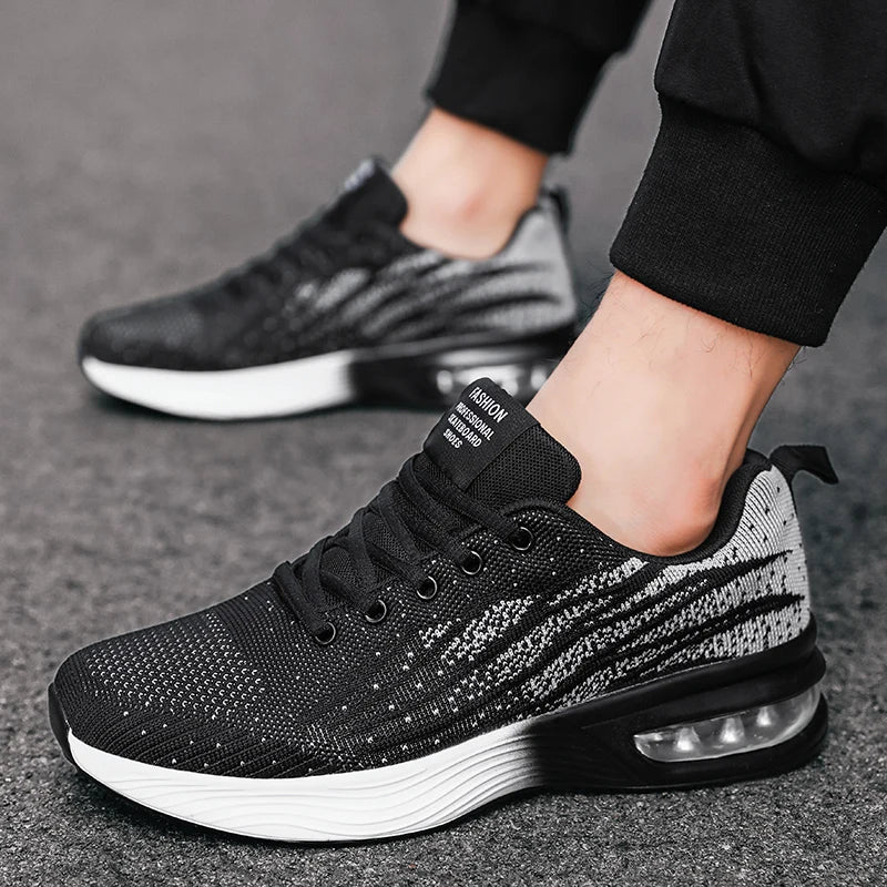 YRZL Men's Sneakers Summer Non Slip Breathable Mesh Tennis Shoes Male Lightweight Walking Shoes Casual Lace Up Sports Sneakers.