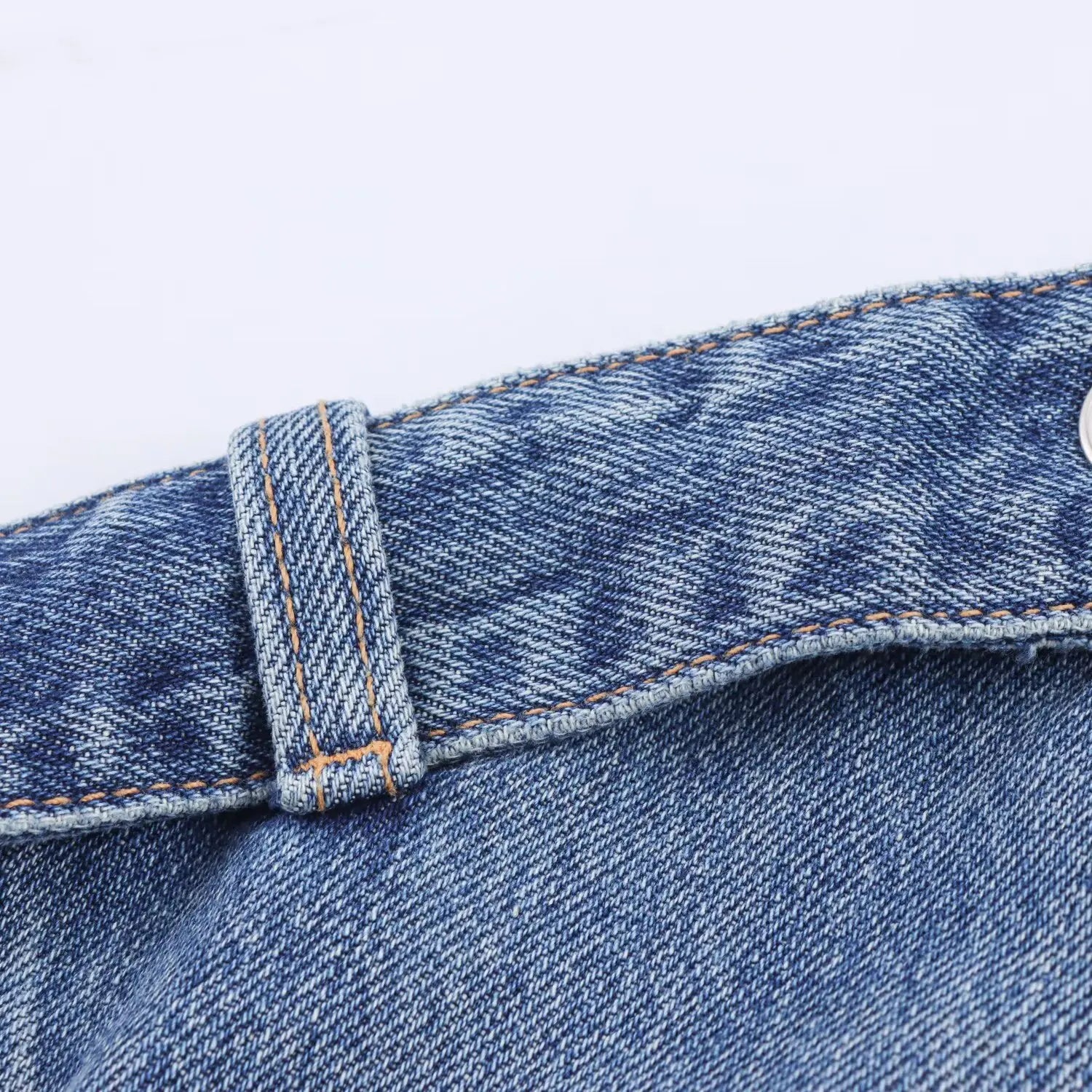 HH Women Denim Pant Sets Turn-Down Collar Long Sleeves Belt Autumn Coats+Pockets Loose High Waist Zipper Hemming Trousers.