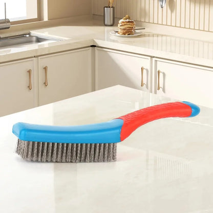 1-teilige Handdrahtbürste – Edelstahlborsten, ergonomischer Kunststoffgriff zum Entfernen von Rost und Schweißschlacken