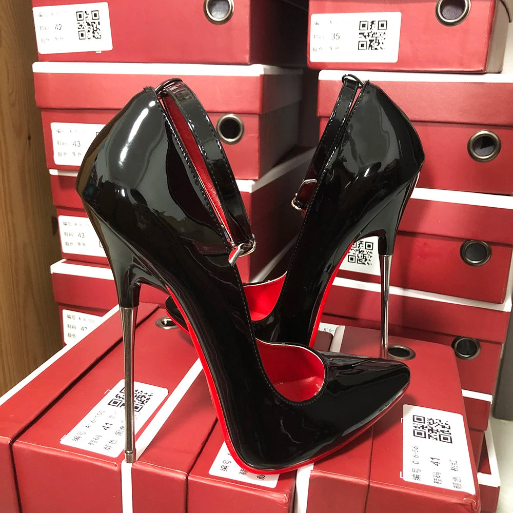 Customize 16cm Extreme Metal High Heels Stilettos Sexy Women Solid Black Red inside Pumps Party Unisex Man Shoes Crossdresser.
