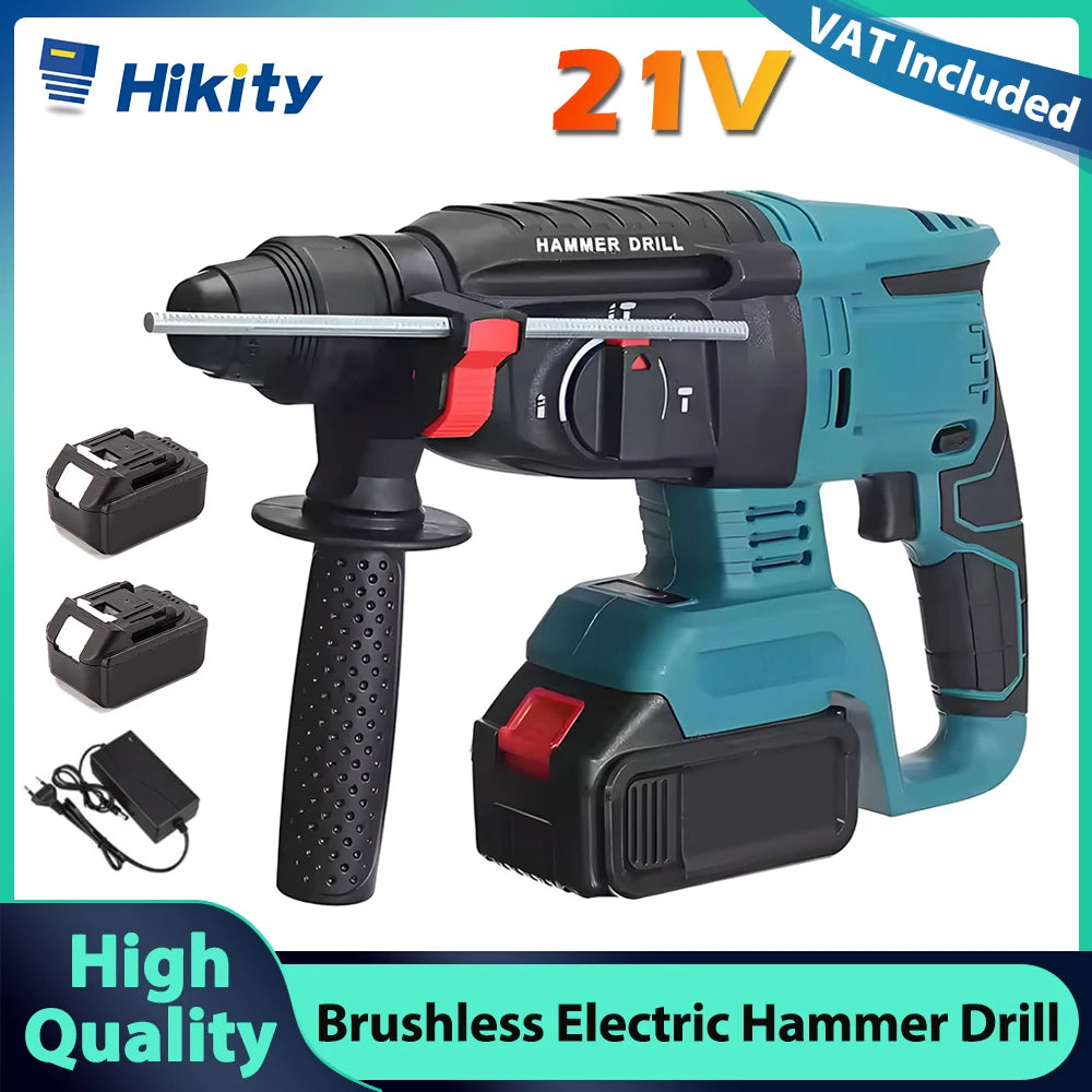 Hikity Bürstenlosen Elektrische Bohrmaschine Cordless Elektrische Hammer DIY Haushalts Werkzeug Elektrische Werkzeug Set Für Makita 18V Batterie Schraubendreher