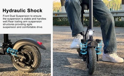 EMOKO HT-HVD-3 Electric Scooter 48v 15ah Battery Escooter Roller 48V 800W att Folding Electric Kick Scooter E-Scooter With Seat.