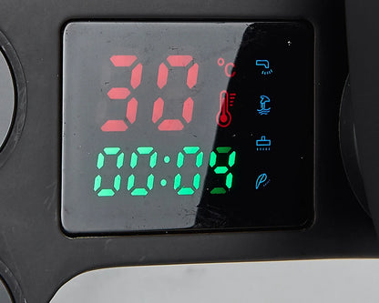 Black Thermostatic Shower Faucet Set For Bathroom Smart Display Hot Cold Water Mixer Tap Wall Mounted Rainfall System With Bidet