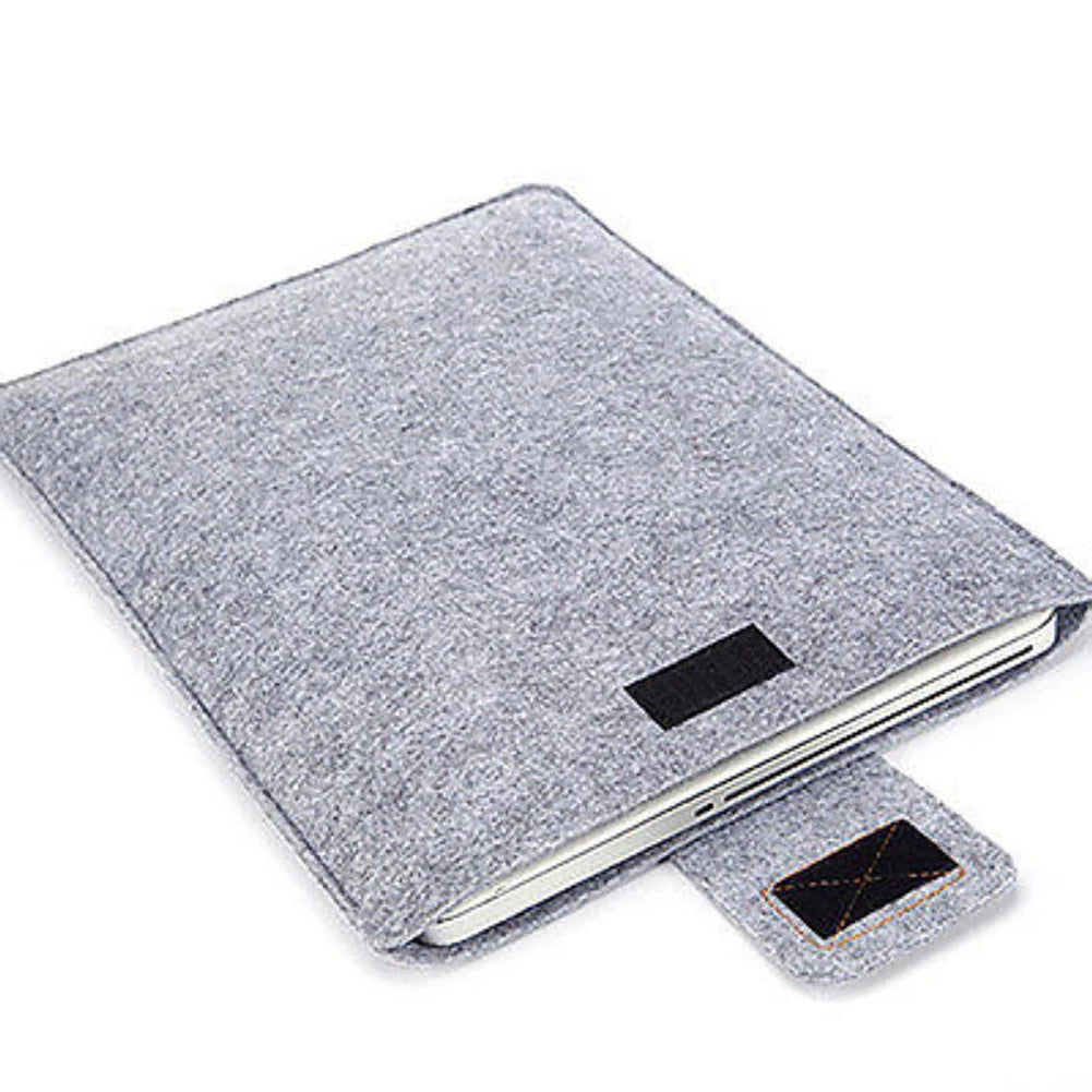 Felt Sleeve Slim Tablet Case Cover Bag for MacBooks Air Pro 11 13 15 Inch Solid Color Tablet Storage Bag.