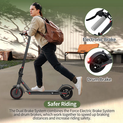 AOVOPRO LP10 500W Electric Scooter 42V 10.5Ah 35KM/H 35KM Long Range 10 Inch with Shock Absorption Smart Foldable EScooter
