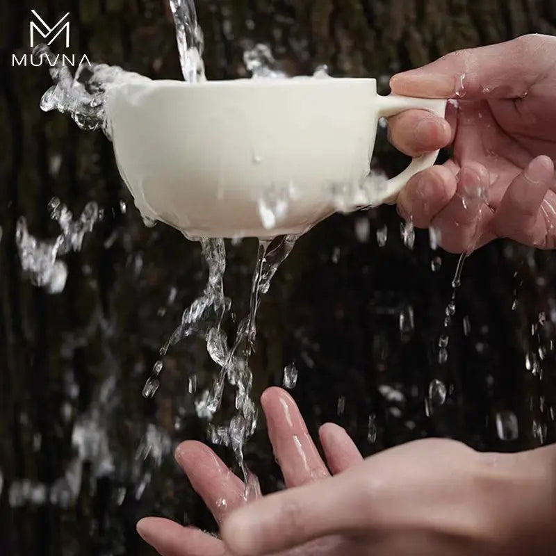 MUVNA Coffee and tea tools Cups 280ml/for Latte,Hot Tea,Cappuccino,Mocha,Cocoa,White/Cup and Saucer Set/Ceramic Latte Coffee Cup.