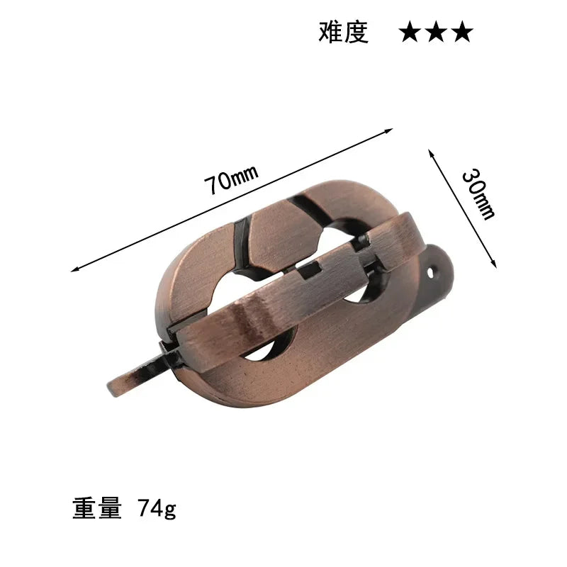 Alloy Metal Unlocking Toys Brain Teaser Metal Puzzle Toys Children Adult Funny Gift IQ Challenge Game