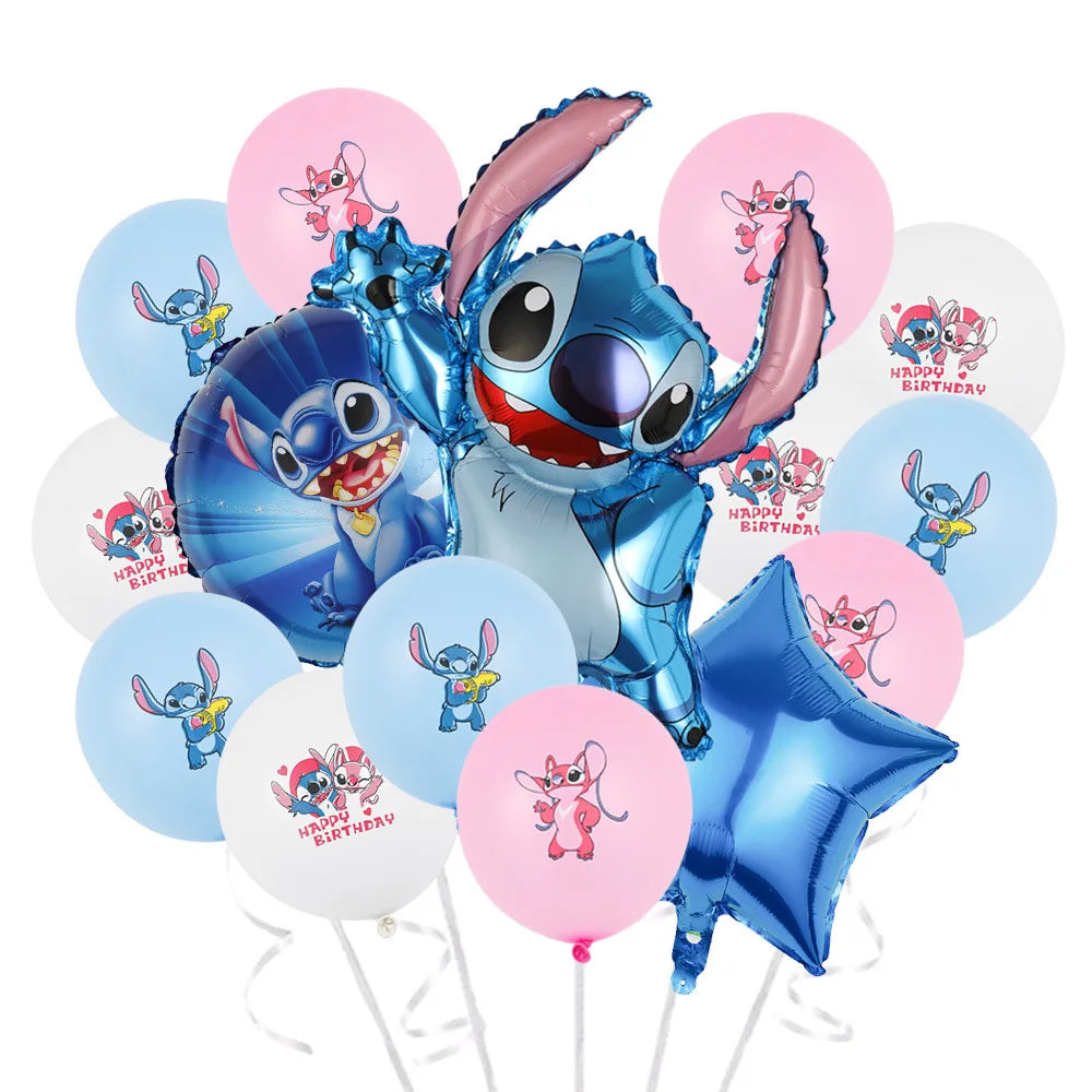 Disney Stitch Luftballons Partyzubehör Kinder Cartoon Lilo Stitch Thema Winkelballon Alles Gute zum Geburtstag Dekoration für Babyparty.