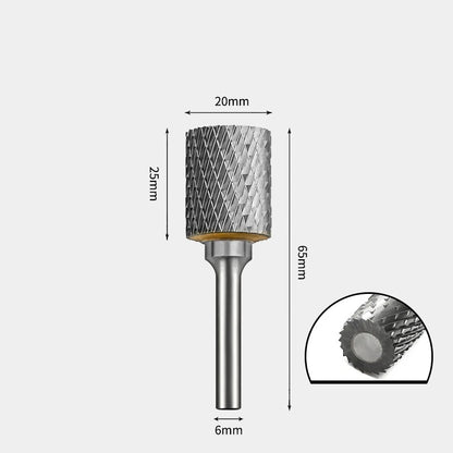 Hartmetallfräser, Wolframstahl-Schleifkopf, zylindrisch 6 mm, AE AX AX Metallfräser