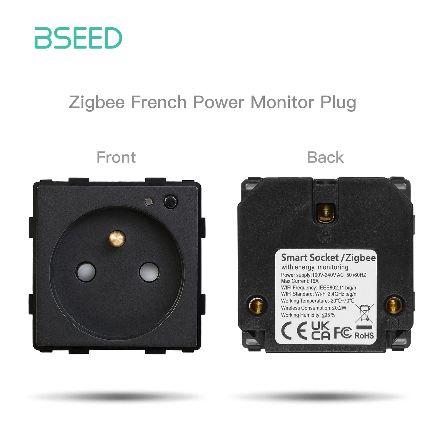 BSEED Zigbee EU/FR/UK/Universal Smart Steckdose Stecker Funktion Teile Mit Power Monitor Glas Rahmen DIY Teile Kostenlose Kombinieren.