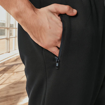 New Sweatpants Side Zipper Pockets Men Joggers Track Pants Elastic Waist Sport Casual Trousers Baggy Fitness Gym Clothing.