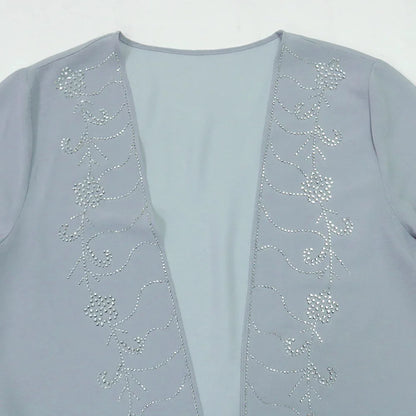 Autumn Fashion Muslim Dresses for Women Muslim Long Sleeve V-neck Party Evening Long Abay Dress Suit Inner and Abaya Outfits