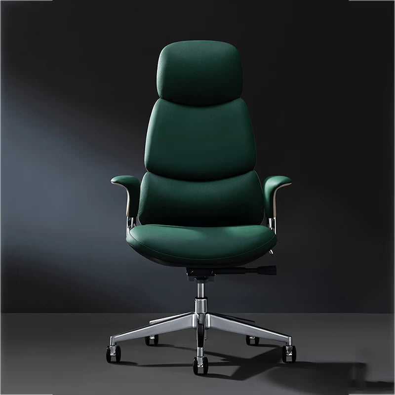 Bequemer Chefbürostuhl, luxuriöser grauer Designer-Drehstuhl, ergonomisch, tragbar, für das Home Office von Fotel Gaming