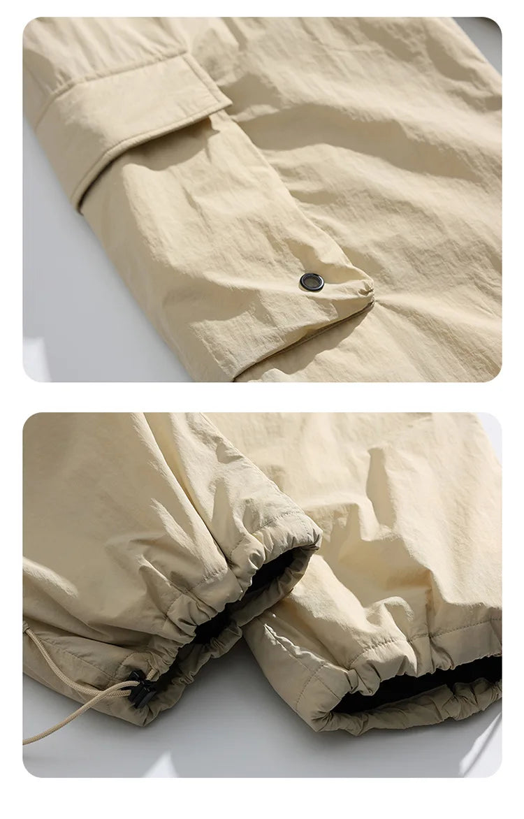 Winter Duck Down Skiing Cargo Pant Men Women Outdoor Thick Warm Loose Casual Sports Techwear Down Pants Track Trouser Sweatpants