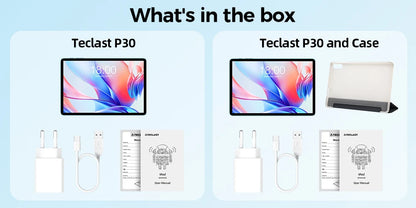 Teclast P30 Android 14 Tablet, UNISOC T606 Octa Core, 10.1" IPS, Max 12GB RAM, 128GB ROM, 6000mAh, 5MP AI Camera, Face Unlock.