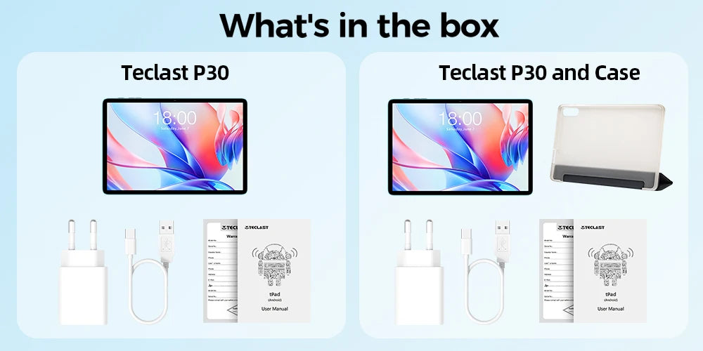 Teclast P30 Android 14 Tablet, 10.1 Inch, up to 12Gb Ram, 128Gb Rom, 1280X800 Ips, Unisoc T606, 8 Cores, 6000 Mah.