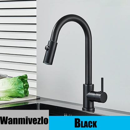 Low water pressure Kitchen Faucet Cold Hot Water Mixer Crane Tap Sprayer Stream Rotation Sink Tapware Multiple styles